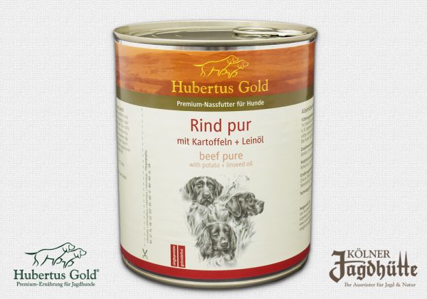 Bild Hubertus Gold: Rind pur mit Kartoffeln. Premium Nassfutter