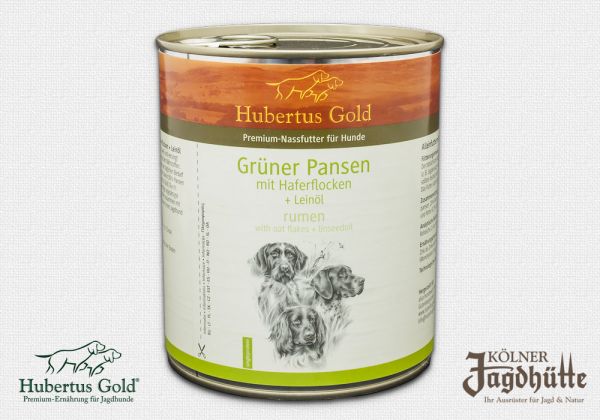 Bild Hubertus Gold: Grüner Pansen mit Haferflocken, Premium Nassfutter